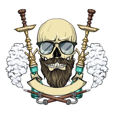 Renk hipster kafatası