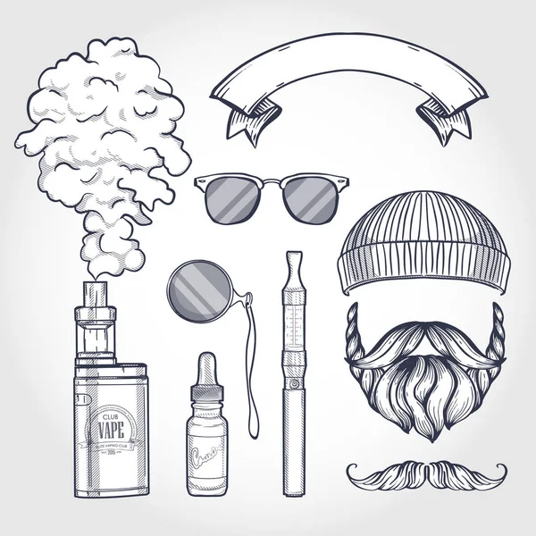 Atributos de color hipster — Vector de stock