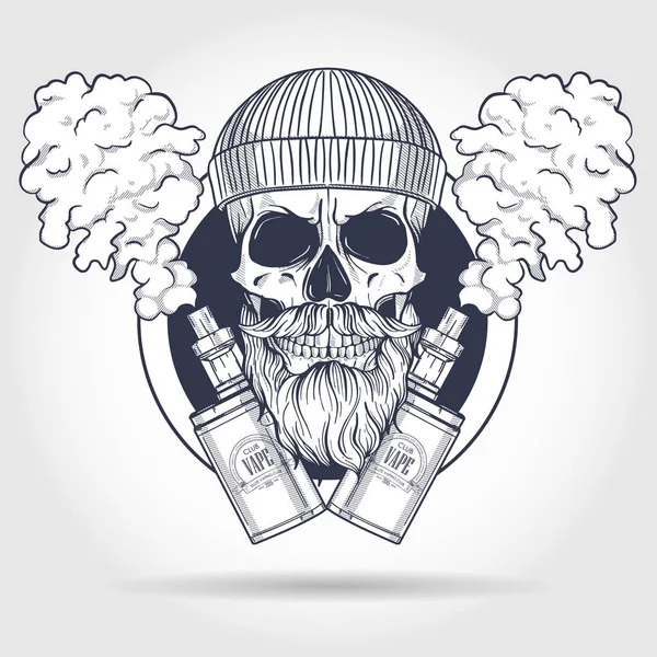 Crâne hipster couleur — Image vectorielle