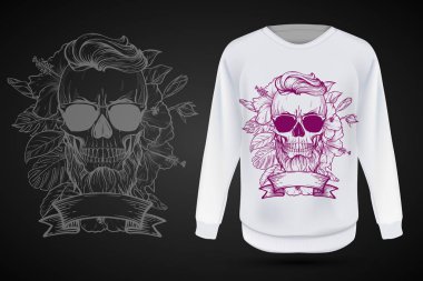 Cirly saç modeli ile kızgın kafatası