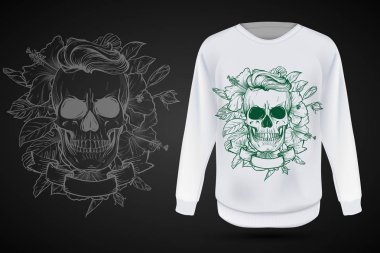 Cirly saç modeli ile kızgın kafatası