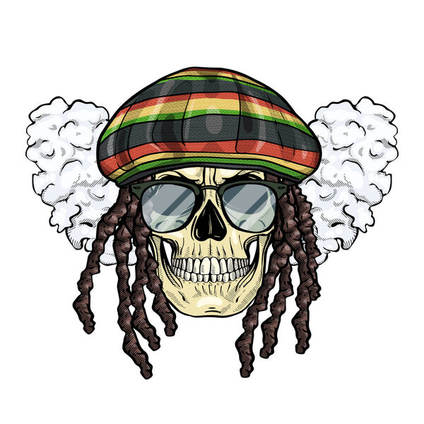 Цветной растаман черепа
