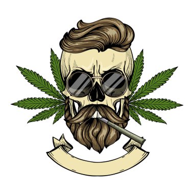Kroki renk kafatası rastaman