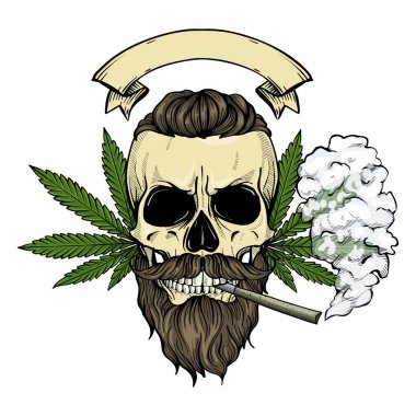 Kroki renk kafatası rastaman