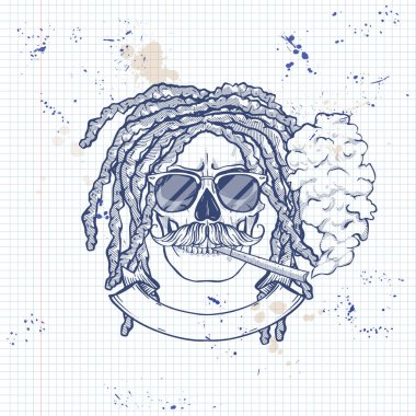 Dreadlocks ile kroki kafatası