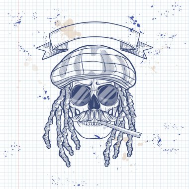 Dreadlocks ile kroki kafatası