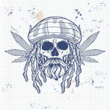 Dreadlocks ile kroki kafatası