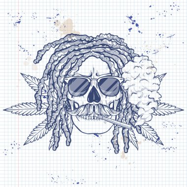 Dreadlocks ile kroki kafatası