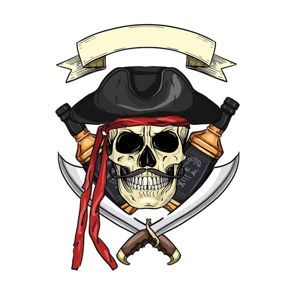 Eskiz korsan kafatası