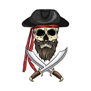 Eskiz korsan kafatası