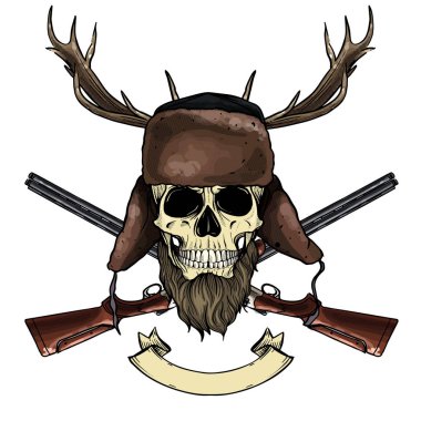 Elle çizilmiş avcı kafatası