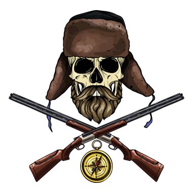 Elle çizilmiş avcı kafatası