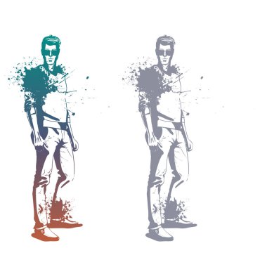 Vektör erkek modelleri