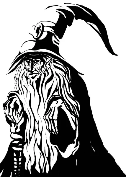 Картина Черного Волшебника — стоковое фото