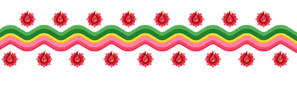 Banner indiai henna mintával. Design Diwali fesztivál. — Stock Vector