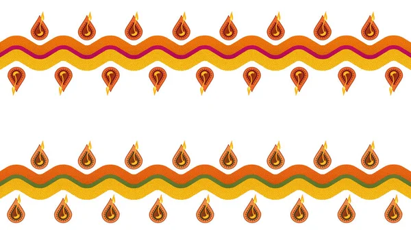 Diseño para el festival Diwali de luces con patrón de henna india . — Vector de stock