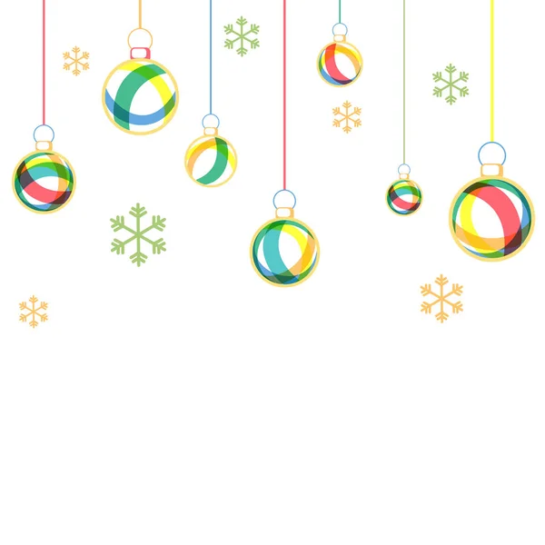 Weihnachten und Neujahr Hintergrund mit Weihnachtskugeln. — Stockvektor
