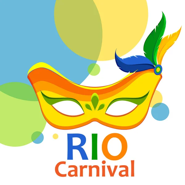 Farbe Karneval Hintergrund mit dekorativer Maske. — Stockvektor