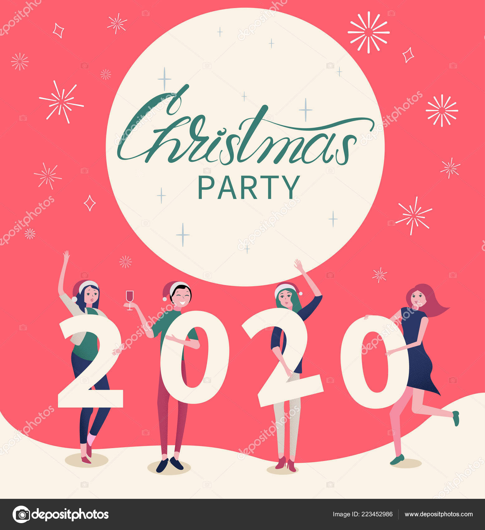 christmas party 2020 Christmas Party 2020 Poster With People And Figures Stock Vector C Svetlaboro 223452986 christmas party 2020
