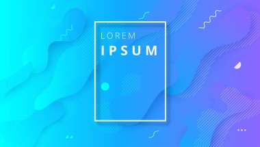 Yuvarlak geometrik desenli Mavi degrade arka plan.