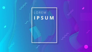 Mavi ve mor spektrum arka plan ile yuvarlak geometrik esen