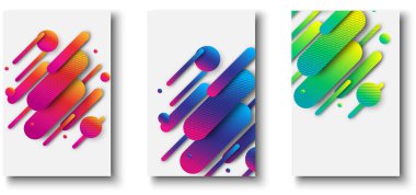 Soyut renkli desenli beyaz arka planlar.