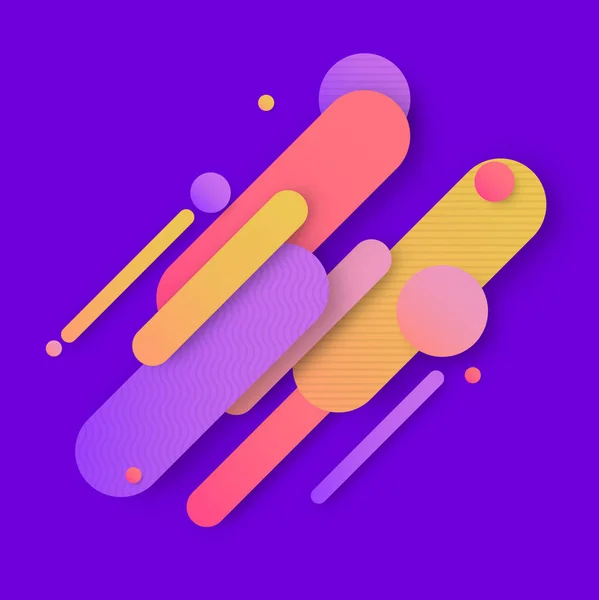 カラフルな抽象模様の紫色の背景. — ストックベクタ