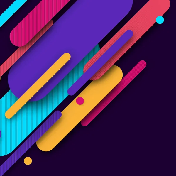 明るい抽象的なカラフルなパターンを持つ紫色の背景. — ストックベクタ