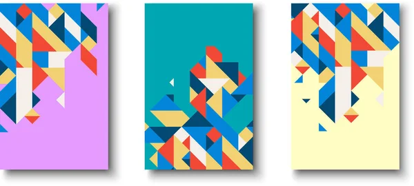 Achtergronden met abstracte kleurrijke geometrische patroon. — Stockvector