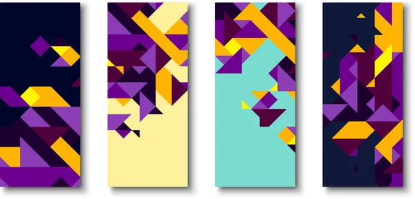 Arrière-plans avec motif géométrique coloré abstrait . — Image vectorielle