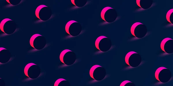Fondo púrpura con patrón de círculos 3d rosa . — Archivo Imágenes Vectoriales