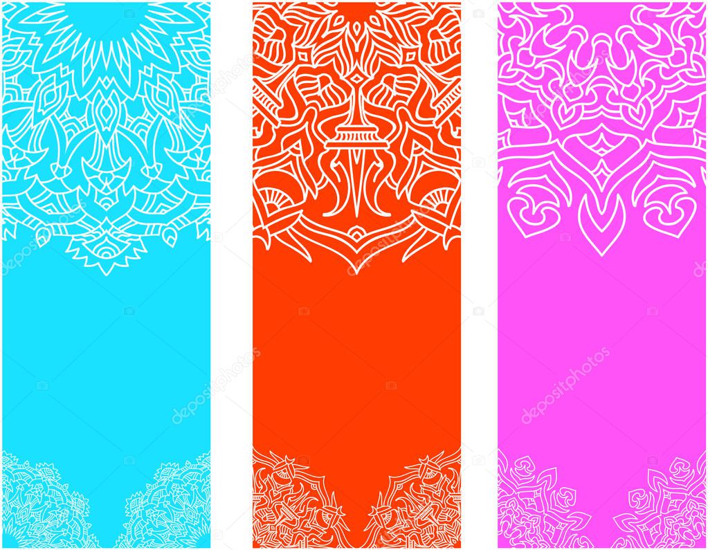 Colorful backgrounds with oriental ornament.