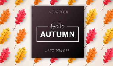 Merhaba sonbahar. Özel Fırsat satış poster yaprakları ile. 