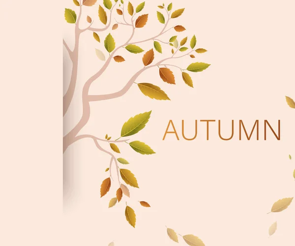 Herbst Hintergrund mit schönen fallenden Blättern. — Stockvektor
