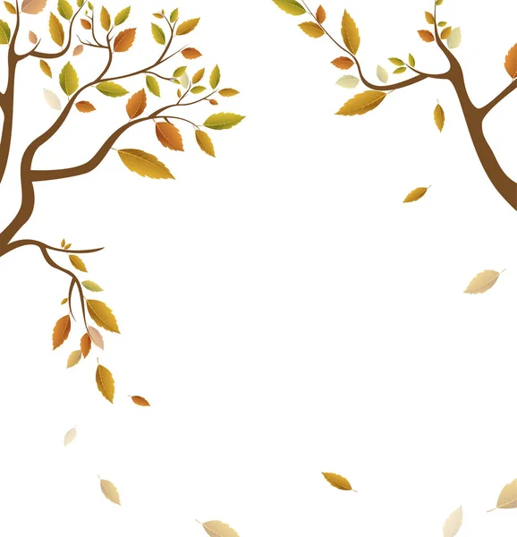 白地木や落ち葉で秋. — ストックベクタ