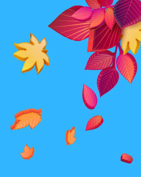 Fundo de outono com belas folhas caindo . — Vetor de Stock