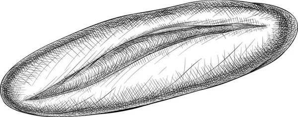 Pão longo isolado no fundo branco. —  Vetores de Stock