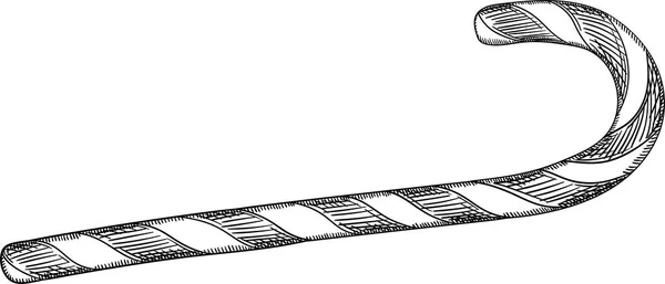장식 크리스마스 캔디 지팡이 스케치. — 스톡 벡터
