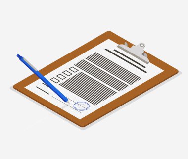 Belgeleri imzalayın. Çalışma alanı kağıt belge ile. 