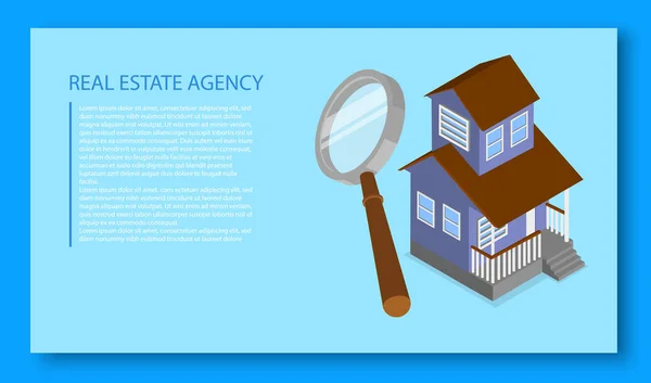 Real estate agency. Landing page template. — Stock Vector