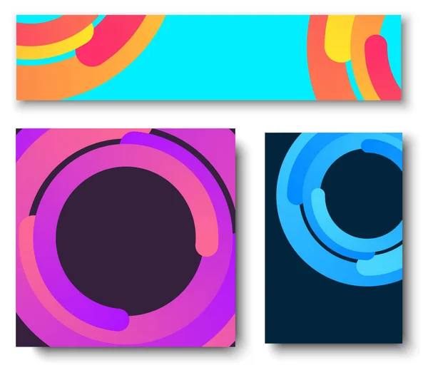 Arrière-plans colorés avec motif cercles lumineux . — Image vectorielle