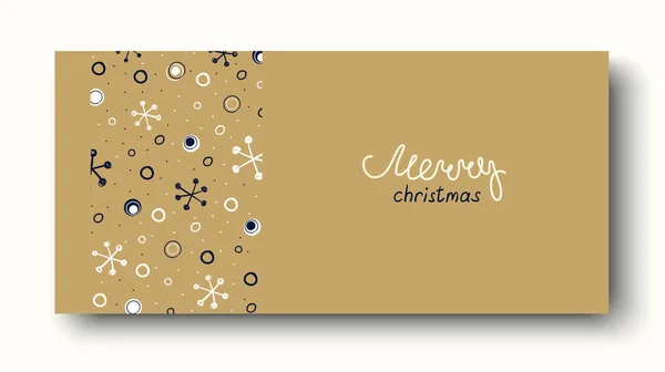 Joyeux Noël carte de vœux ou affiche avec tapis d'hiver abstrait — Image vectorielle