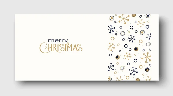 Tarjeta de felicitación de Feliz Navidad o póster con alfombra de invierno abstracta — Vector de stock