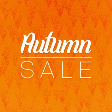 Sonbahar satış promosyon posteri tasarlamak turuncu desenli. 