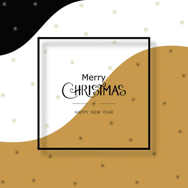 Joyeux Noël et bonne année carte de voeux avec patte de neige — Image vectorielle