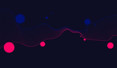 Soyut pembe dalgalı desenli mor arka plan.