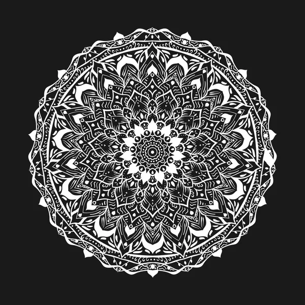 Mandala rond avec ornement oriental . — Image vectorielle