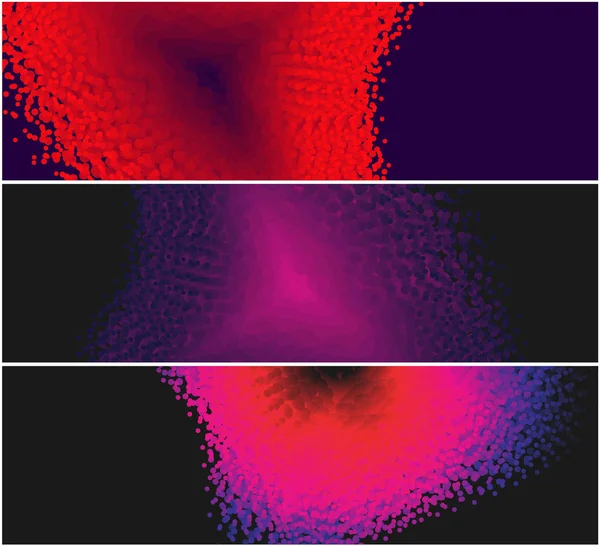 Баннеры с цветным абстрактным рисунком . — стоковый вектор
