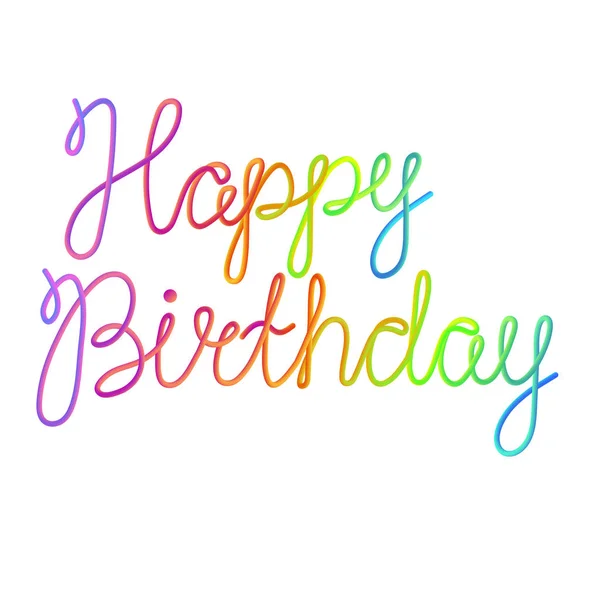 Spectrum Happy Birthday lettering for greeting card design. — Stock Vector