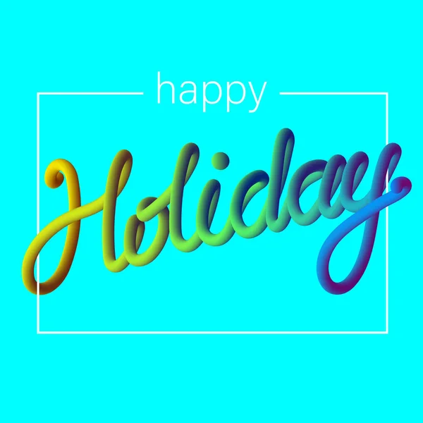 A Happy holiday kártya spektrum felirat. — Stock Vector